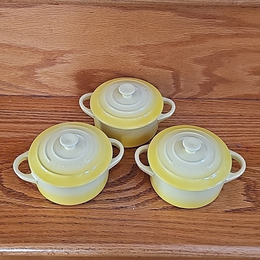 NWT Le Creuset Mini Cocottes Set of 3 CK Soleil Perfect Spring Baking & Serving